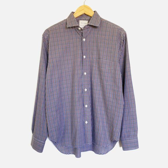 Billy Reid Gingham Standard Cut Button Up Shirt Small - Picture 1 of 4